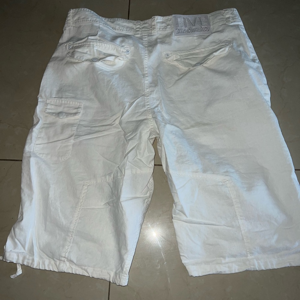 Live Mechanics Linen Shorts View 4